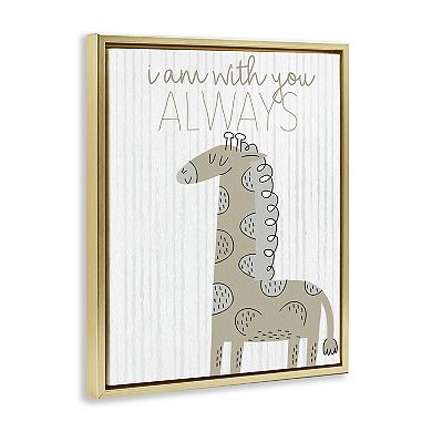 Stupell Home Decor With You Stupell Home Decor With You Always Fun Giraffe Framed Canvas Wall ArtFun Giraffe Canvas Wall Art