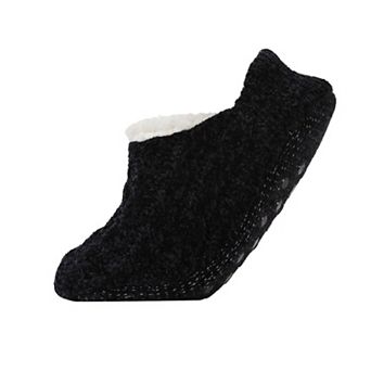 Women's Classic Cable Knit Chenille Non-Skid Slipper
