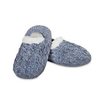 Women's Classic Cable Knit Chenille Non-Skid Slipper