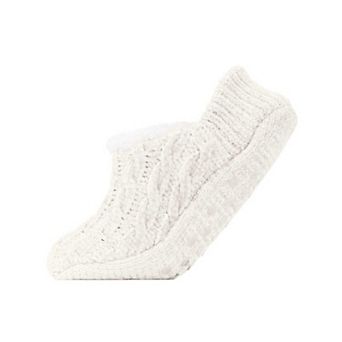 Women's Classic Cable Knit Chenille Non-Skid Slipper