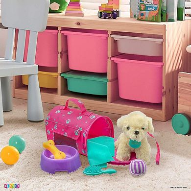 Plush Puppy Doll Set for Kids 9 PCS - Baby Doll Accessories - Doll Puppy Set Sized for 18" Dolls