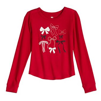 Girls 6-16 SO® Adaptive Cozy Graphic Baby Tee