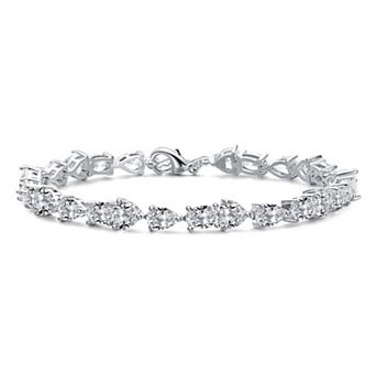 Eternal Sparkle Blue & Clear Cubic Zirconia Tennis Bracelet