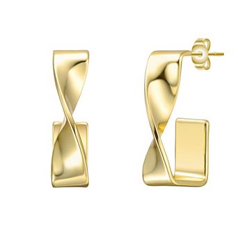 Sterling Silver Semi-Hoop Earrings