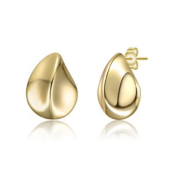 Sterling Silver Raindrop Stud Earrings