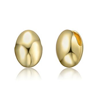 Sterling Silver Puffy Button Stud Earrings