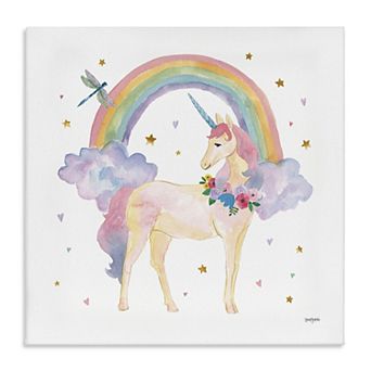 Stupell Home Decor Magical Friends Unicorn Canvas Wall Art