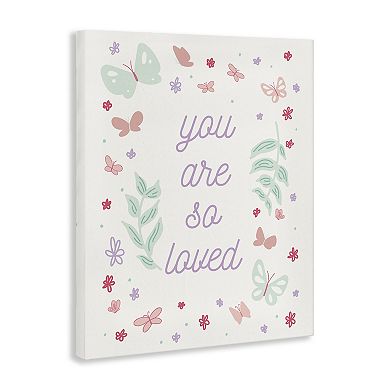 Stupell Home Decor Floral You Are So Loved Canvas Wall Art