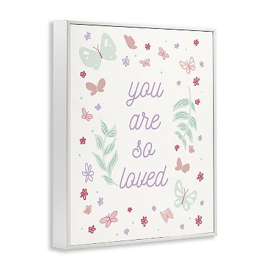 Stupell Home Decor Floral You Are So Loved Framed Wall Art