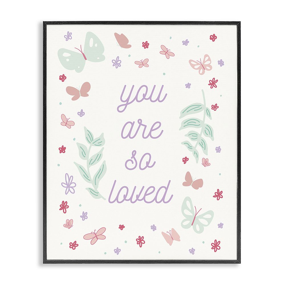 Stupell Home Decor Floral You Are So Loved Framed Wall Art