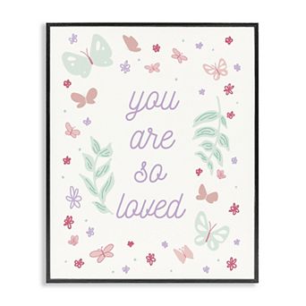 Stupell Home Decor Floral You Are So Loved Framed Wall Art