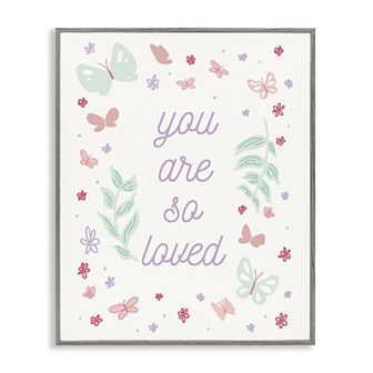 Stupell Home Decor Floral You Are So Loved Framed Wall Art