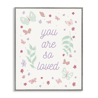 Stupell Home Decor Floral You Are So Loved Framed Wall Art