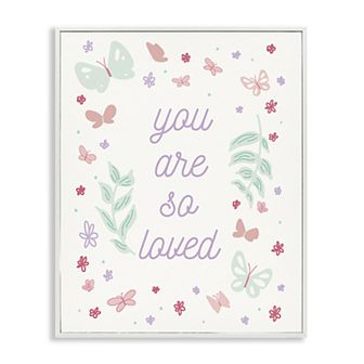Stupell Home Decor Floral You Are So Loved Framed Wall Art