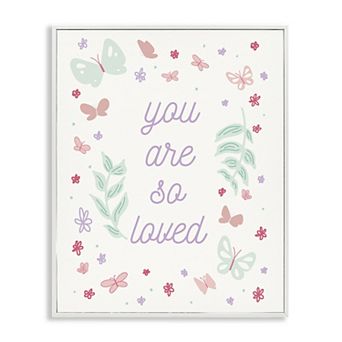 Stupell Home Decor Floral You Are So Loved Framed Wall Art