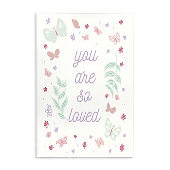 Stupell Home Decor Floral You Are So Loved Plaque Wall Art