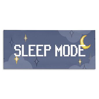 Stupell Home Decor Sleep Mode Pixel Phrase Canvas Wall Art