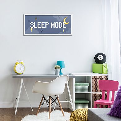 Stupell Home Decor Sleep Mode Pixel Phrase Framed Wall Art