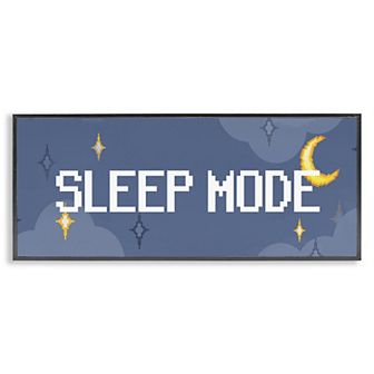 Stupell Home Decor Sleep Mode Pixel Phrase Framed Wall Art