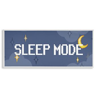 Stupell Home Decor Sleep Mode Pixel Phrase Framed Wall Art