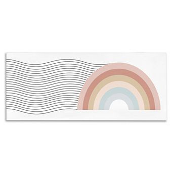 Stupell Home Decor Wavy Rainbow Pattern Canvas Wall Art