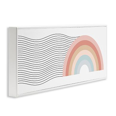 Stupell Home Decor Wavy Rainbow Pattern Framed Wall Art