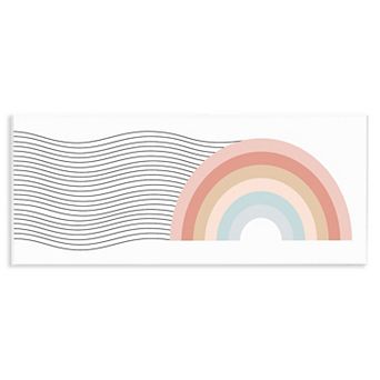Stupell Home Decor Wavy Rainbow Pattern Plaque Wall Art