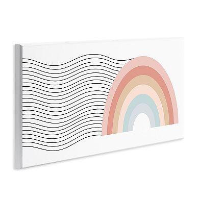 Stupell Home Decor Wavy Rainbow Pattern Plaque Wall Art
