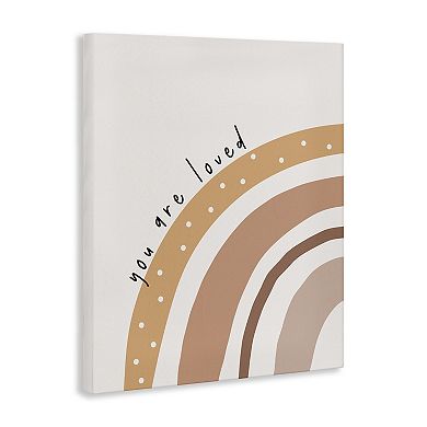 Stupell Home Decor You Are Loved Rainbow Canvas Wall Art