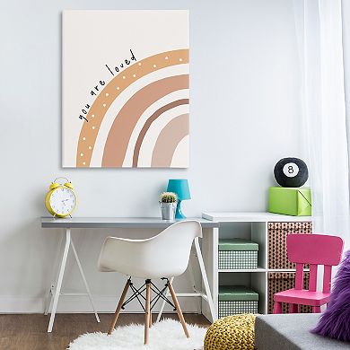 Stupell Home Decor You Are Loved Rainbow Canvas Wall Art