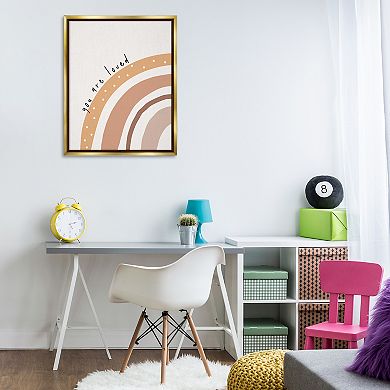 Stupell Home Decor You Are Loved Rainbow Framed Canvas Wall Art