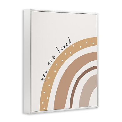 Stupell Home Decor You Are Loved Rainbow Framed Wall Art