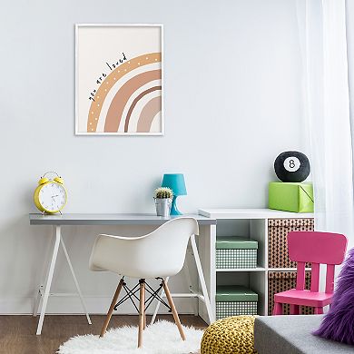 Stupell Home Decor You Are Loved Rainbow Framed Wall Art