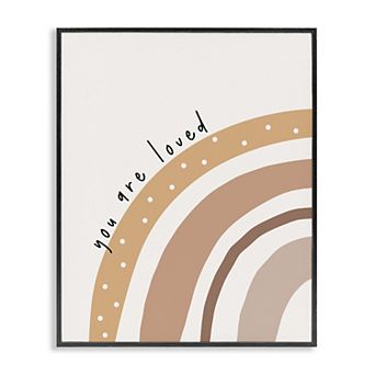 Stupell Home Decor You Are Loved Rainbow Framed Wall Art
