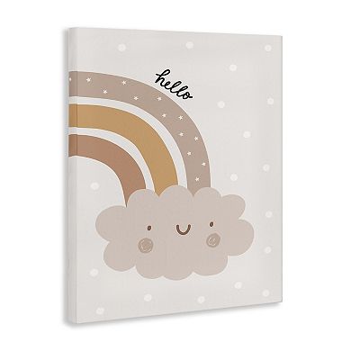 Stupell Home Decor Hello Earthy Rainbow Canvas Wall Art