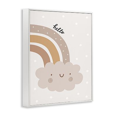 Stupell Home Decor Hello Earthy Rainbow Framed Wall Art
