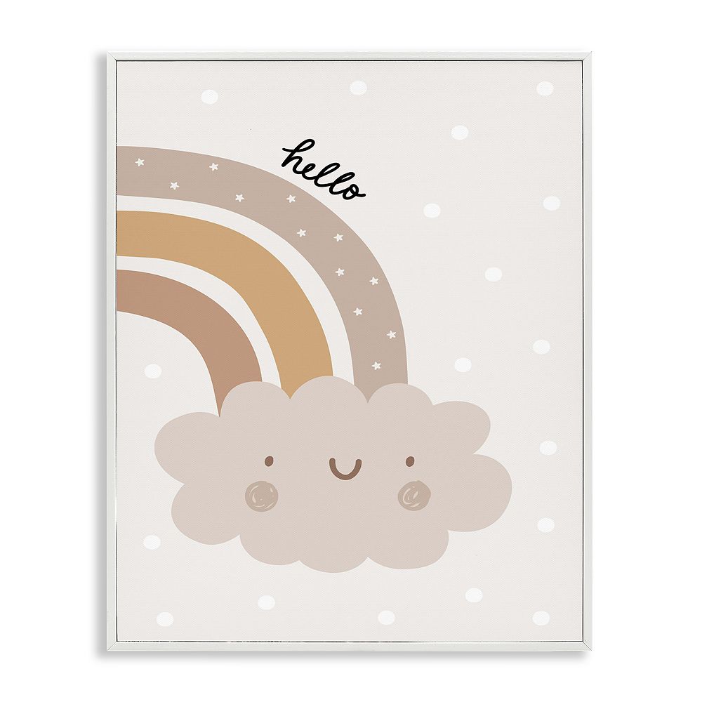 Stupell Home Decor Hello Earthy Rainbow Framed Wall Art