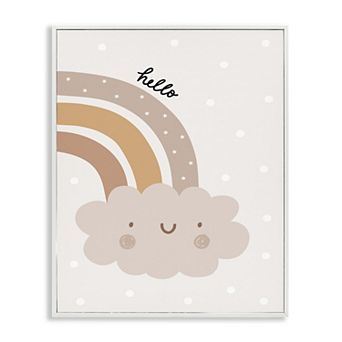 Stupell Home Decor Hello Earthy Rainbow Framed Wall Art