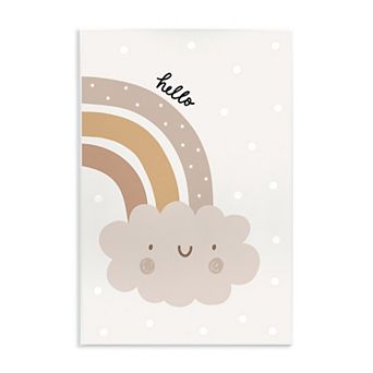 Stupell Home Decor Hello Earthy Rainbow Plaque Wall Art