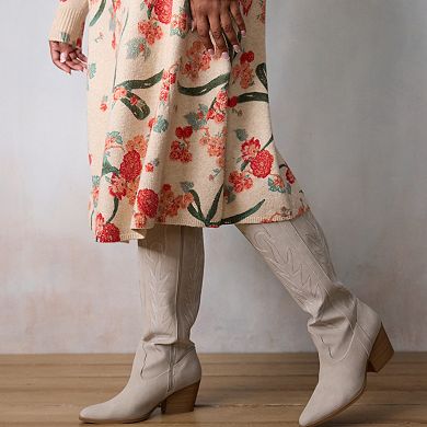 Plus Size LC Lauren Conrad Midi A-Line Sweater Skirt
