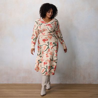 Plus Size LC Lauren Conrad Midi A-Line Sweater Skirt