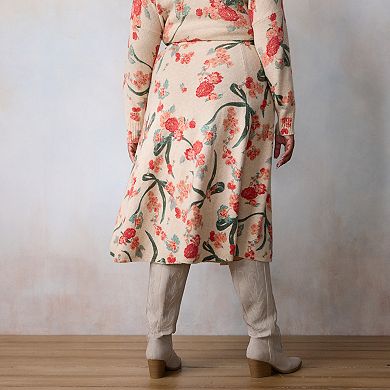 Plus Size LC Lauren Conrad Midi A-Line Sweater Skirt