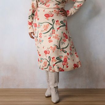 Plus Size LC Lauren Conrad Midi A-Line Sweater Skirt