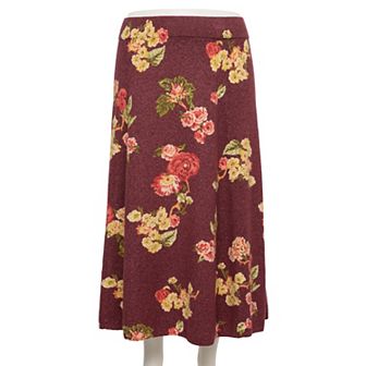 Plus Size LC Lauren Conrad Midi A-Line Sweater Skirt