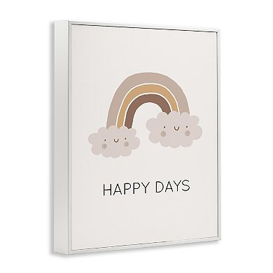 Stupell Home Decor Happy Days Rainbow Framed Wall Art