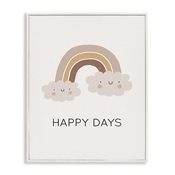 Stupell Home Decor Happy Days Rainbow Framed Wall Art