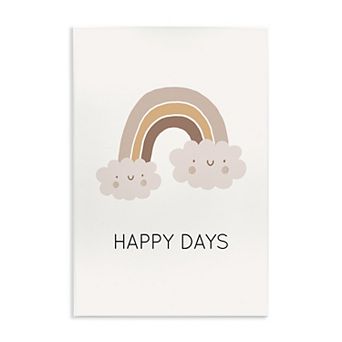 Stupell Home Decor Happy Days Rainbow Plaque Wall Art