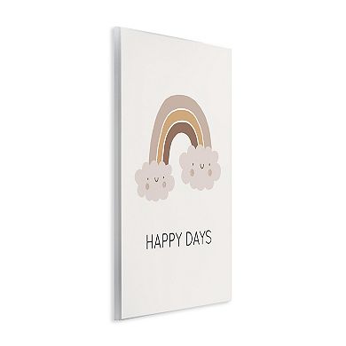 Stupell Home Decor Happy Days Rainbow Plaque Wall Art
