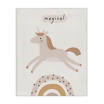Stupell Home Decor Magical Unicorn & Rainbow Canvas Wall Art