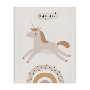 Stupell Home Decor Magical Unicorn & Rainbow Canvas Wall Art